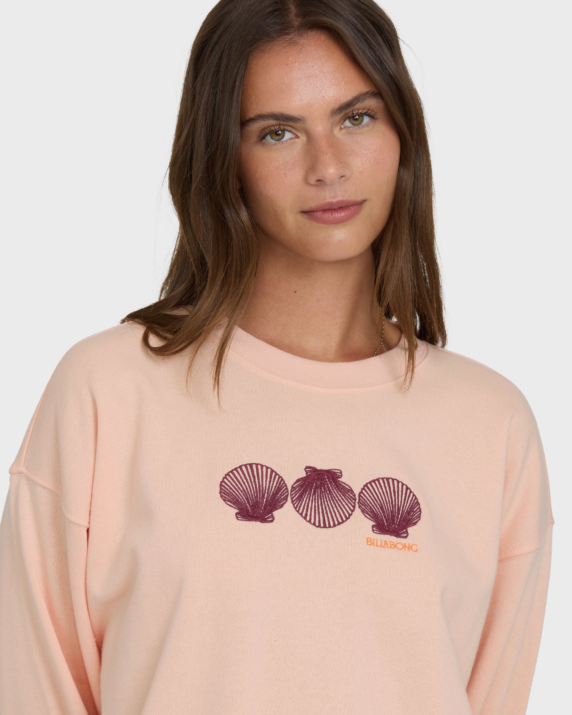 Billabong Chasing Horizons Crewneck Sweatshirt - Light Peach