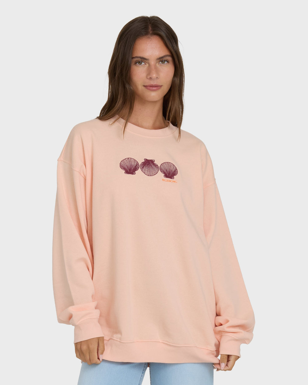 Billabong Chasing Horizons Crewneck Sweatshirt - Light Peach