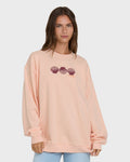 Billabong Chasing Horizons Crewneck Sweatshirt - Light Peach
