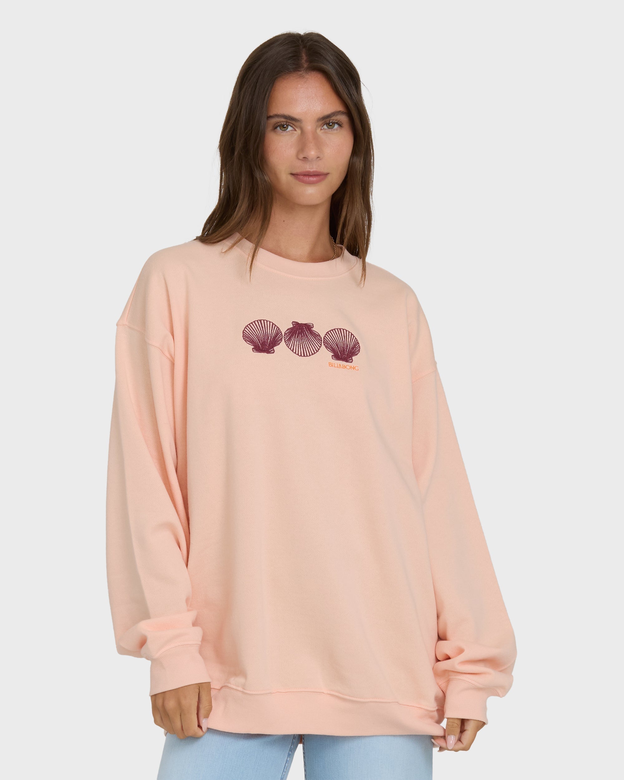 Billabong Chasing Horizons Crewneck Sweatshirt - Light Peach