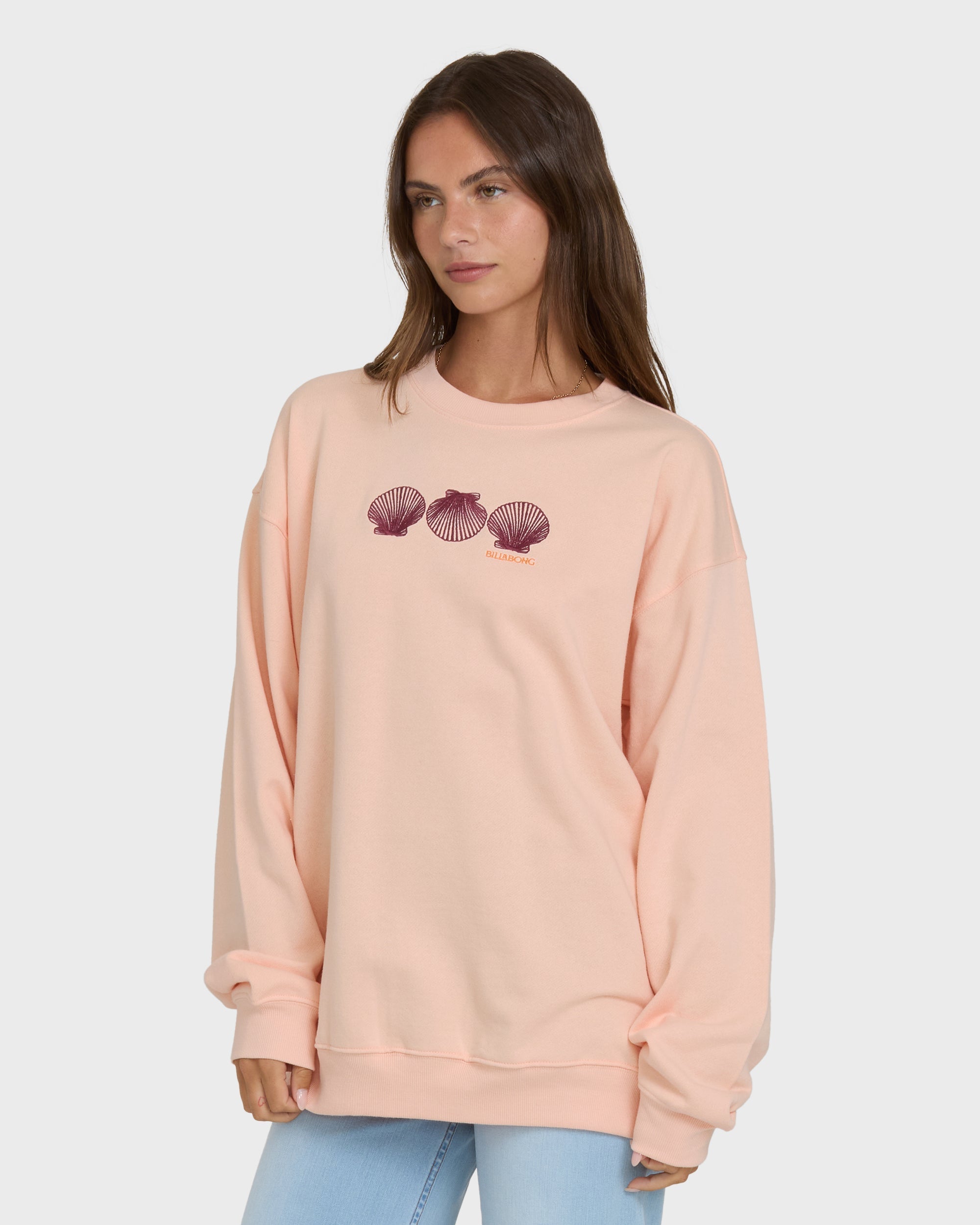 Billabong Chasing Horizons Crewneck Sweatshirt - Light Peach