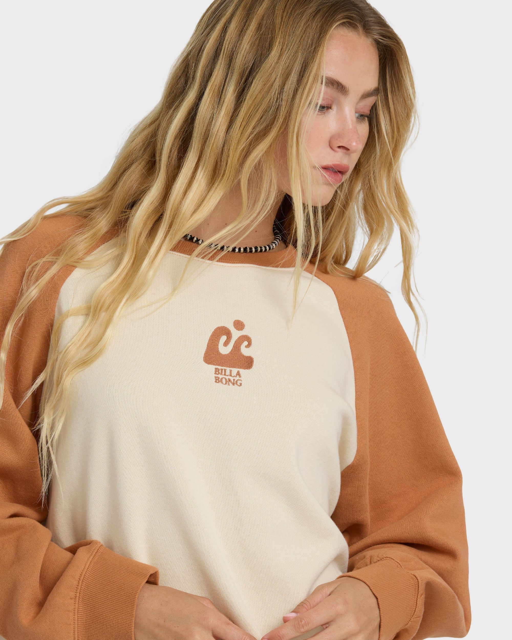 Billabong Blissed Out Crewneck Sweatshirt - Caramel Cafe