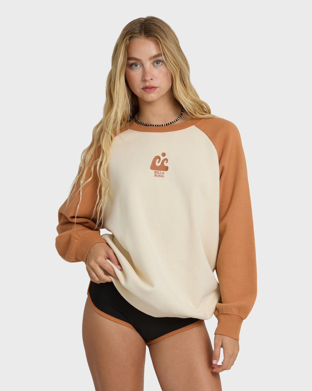 Billabong Blissed Out Crewneck Sweatshirt - Caramel Cafe