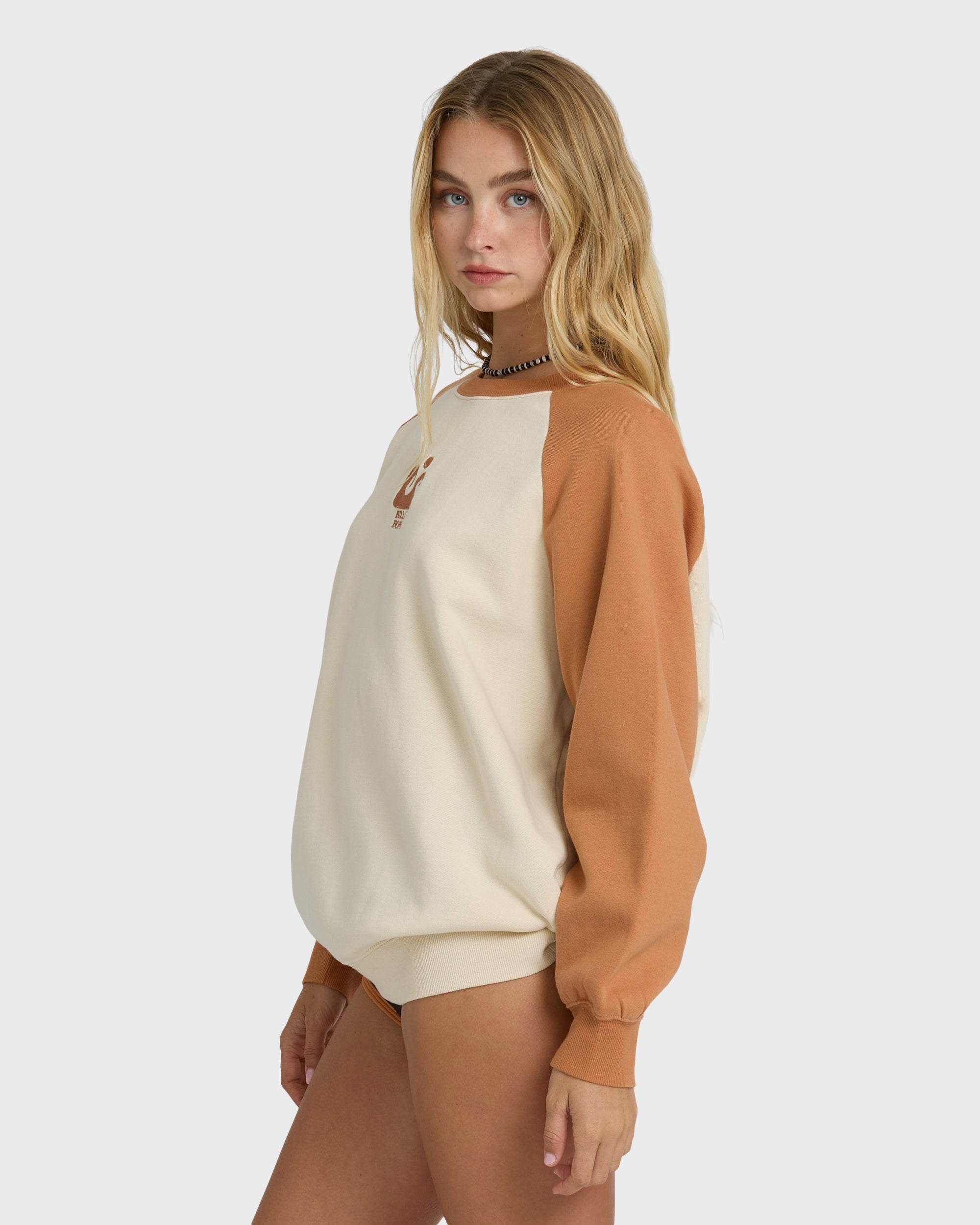 Billabong Blissed Out Crewneck Sweatshirt - Caramel Cafe