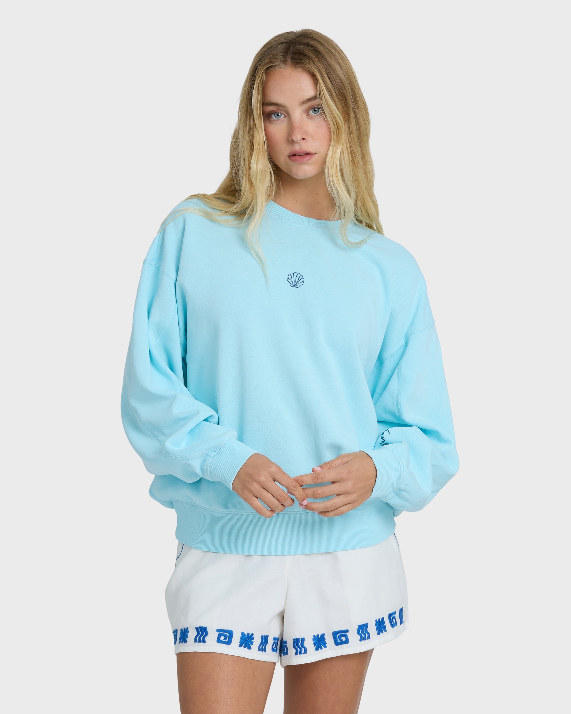 Billabong Sanibel Kendal Crewneck Sweatshirt - Pool Blue