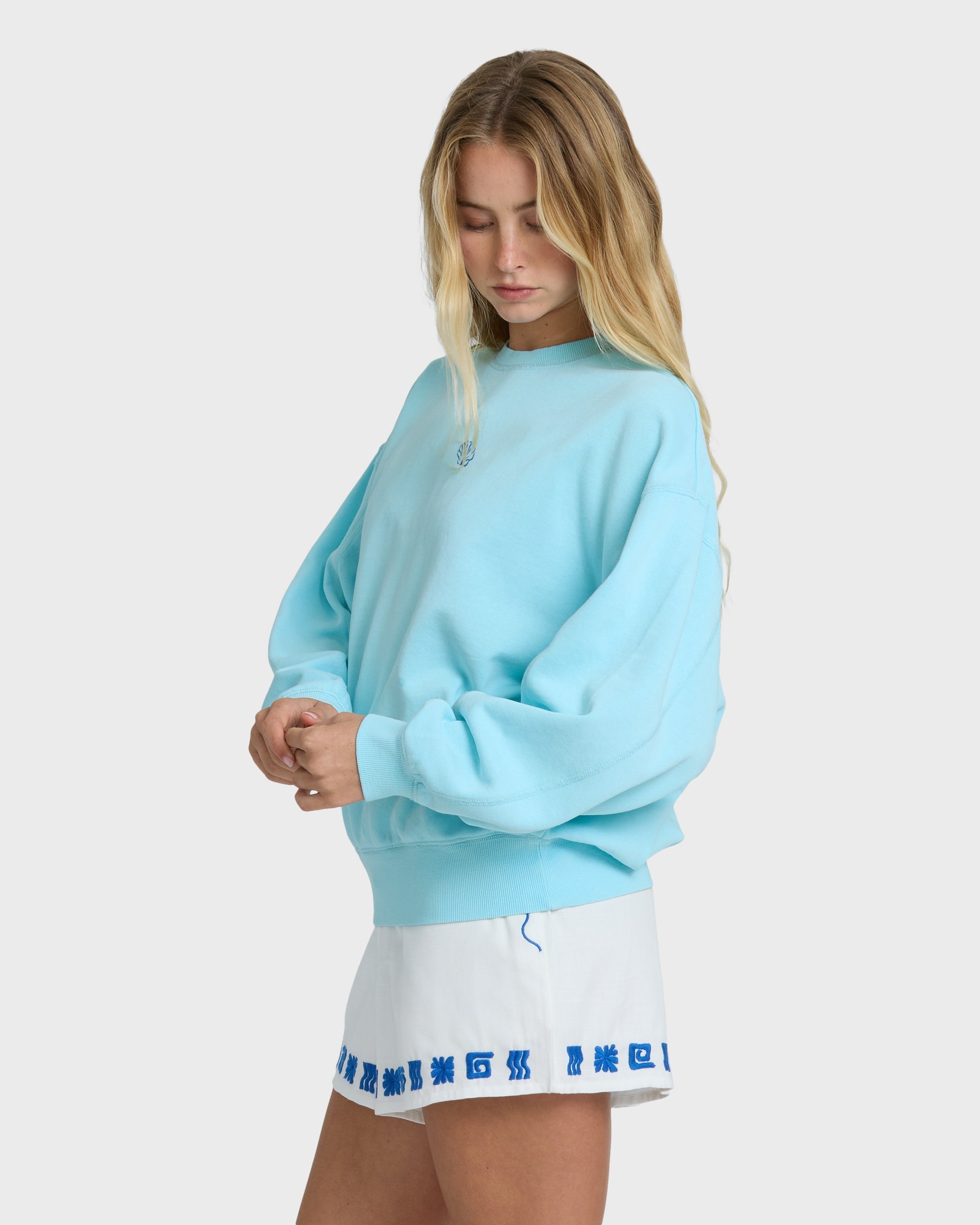 Billabong Sanibel Kendal Crewneck Sweatshirt - Pool Blue