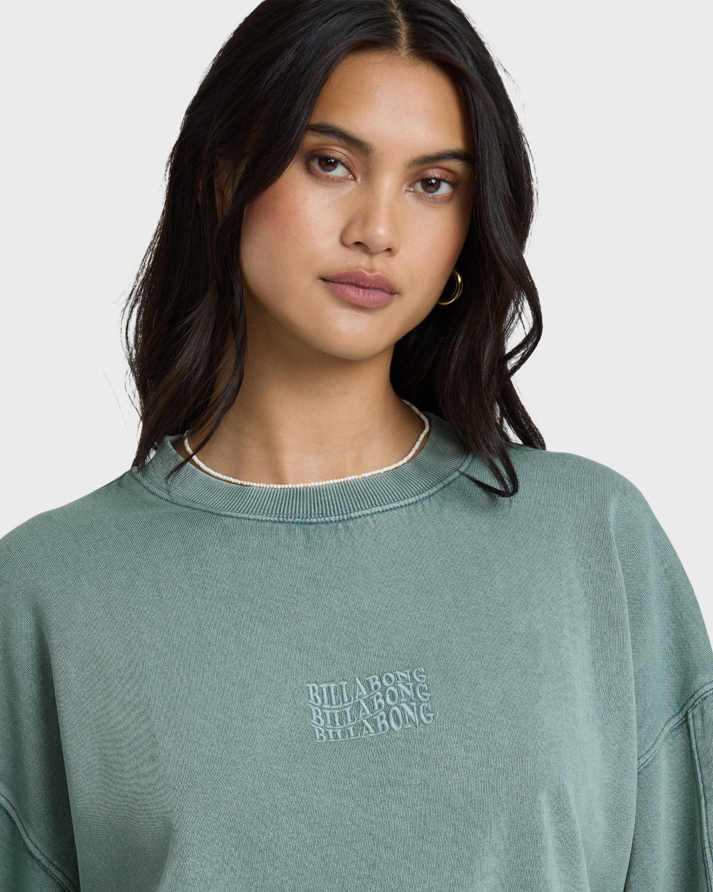 Billabong Bleached Out Kendal Crewneck Sweatshirt - Blue Mist