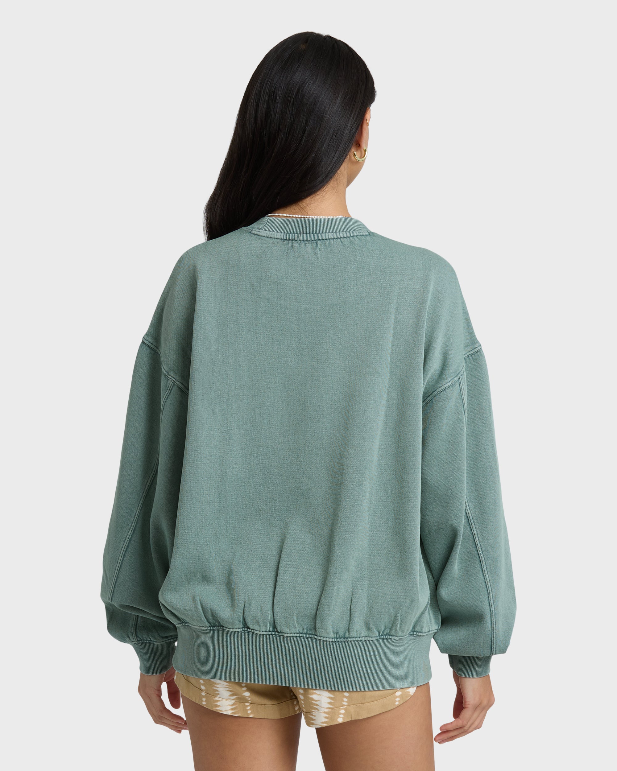 Billabong Bleached Out Kendal Crewneck Sweatshirt - Blue Mist