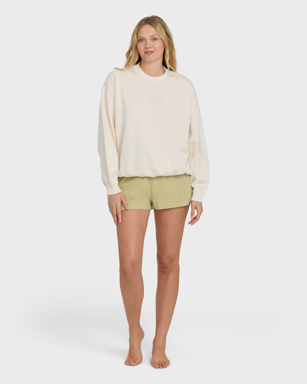 Billabong Bleached Out Kendal Crewneck Sweatshirt - Vanilla