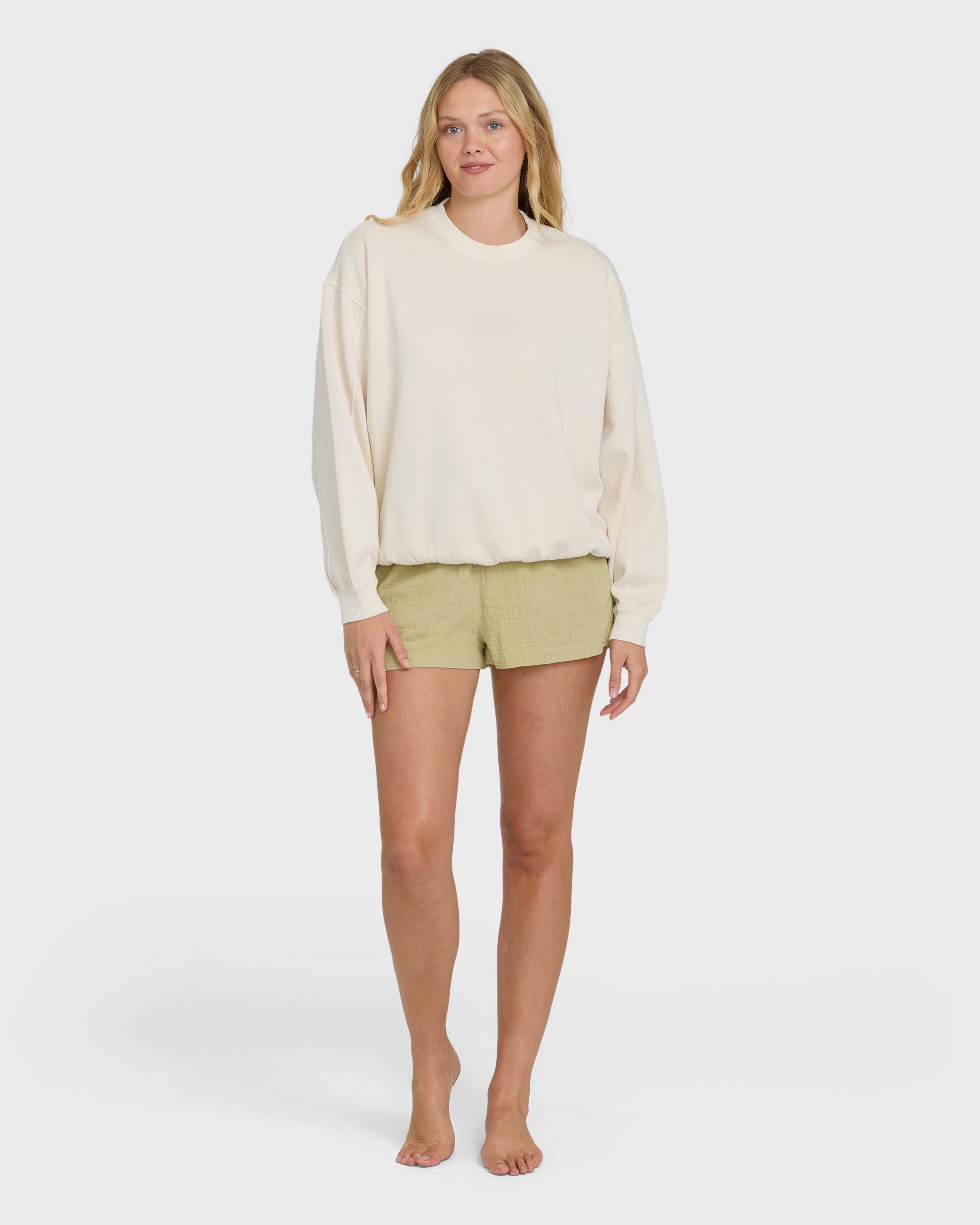 Billabong Bleached Out Kendal Crewneck Sweatshirt - Vanilla