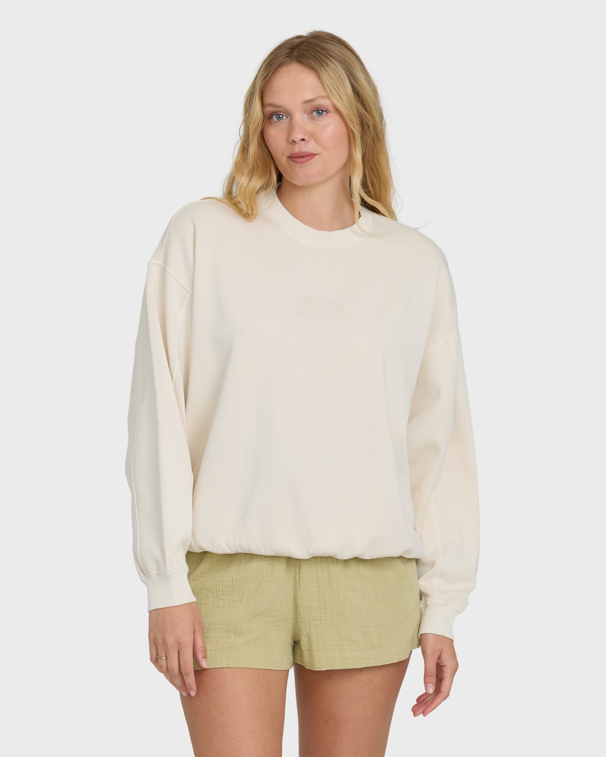 Billabong Bleached Out Kendal Crewneck Sweatshirt - Vanilla