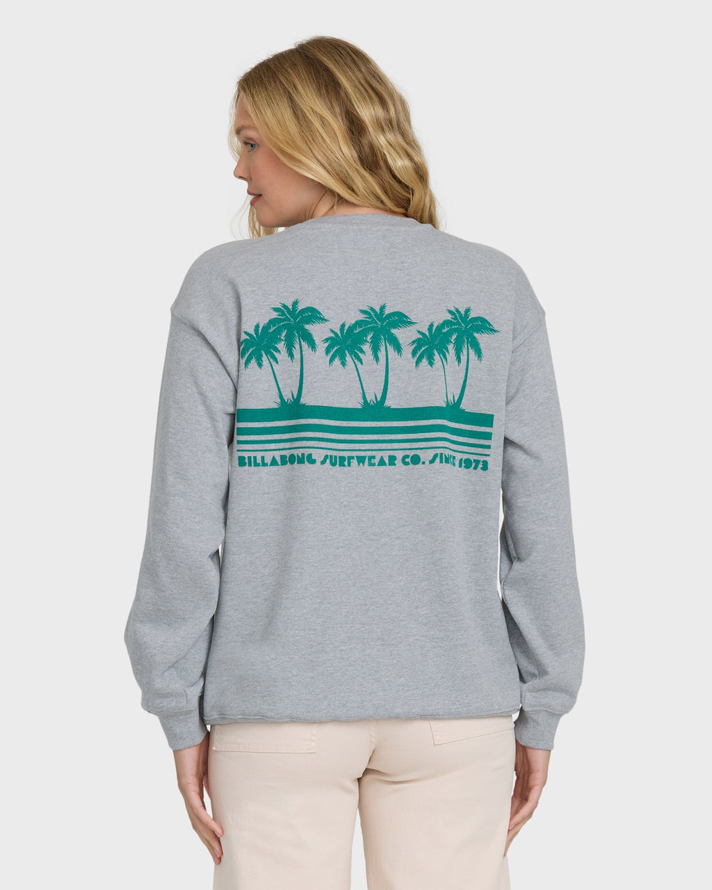 Billabong My Fave Beach Crewneck Sweatshirt - Heather Gray