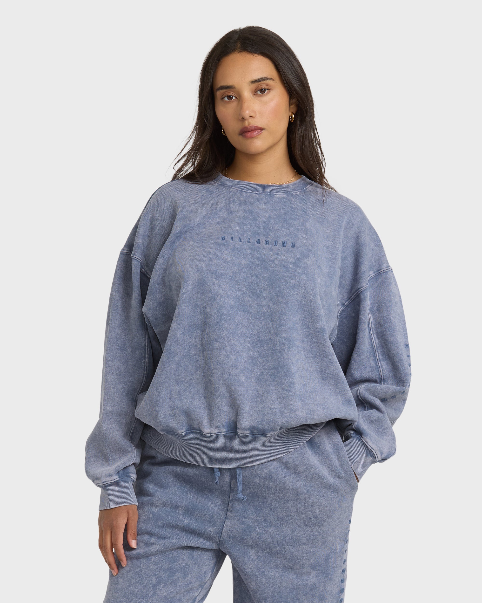 Billabong Saltwashed Kendal Crewneck Sweatshirt - Stone Blue