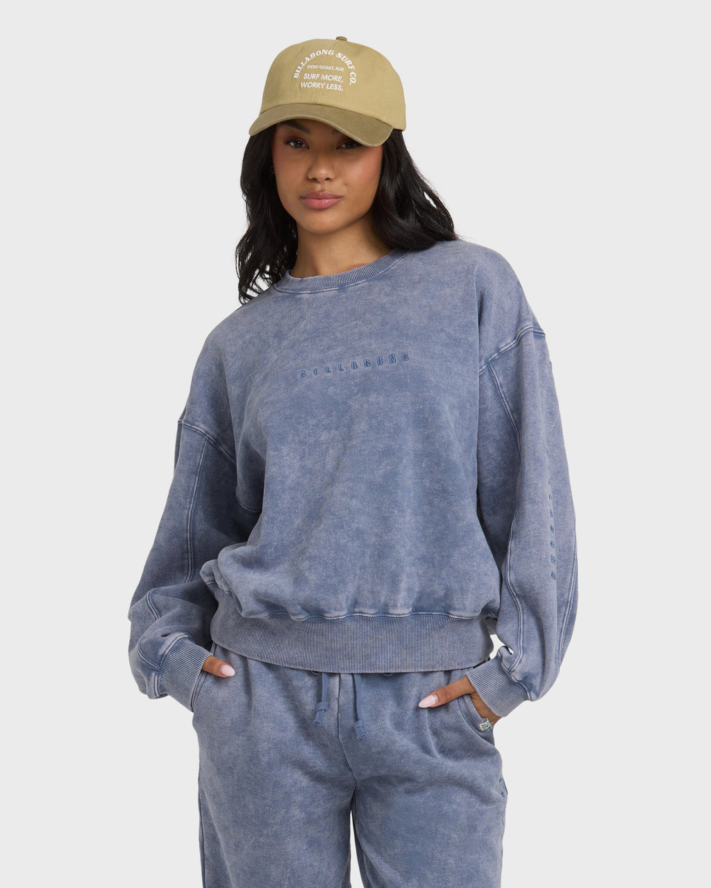 Billabong Saltwashed Kendal Crewneck Sweatshirt - Stone Blue