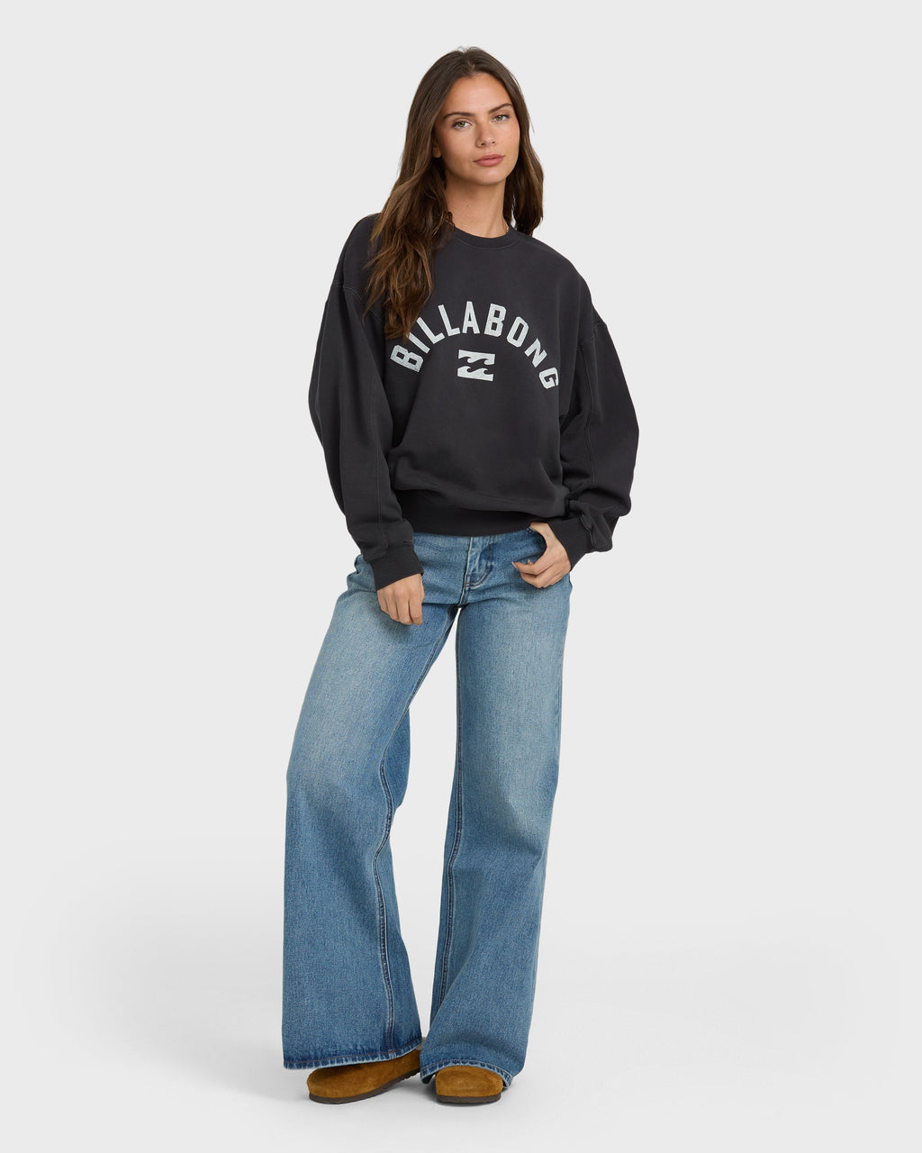 Billabong Mono Aloha Kendal Crewneck Sweatshirt - Black Sands