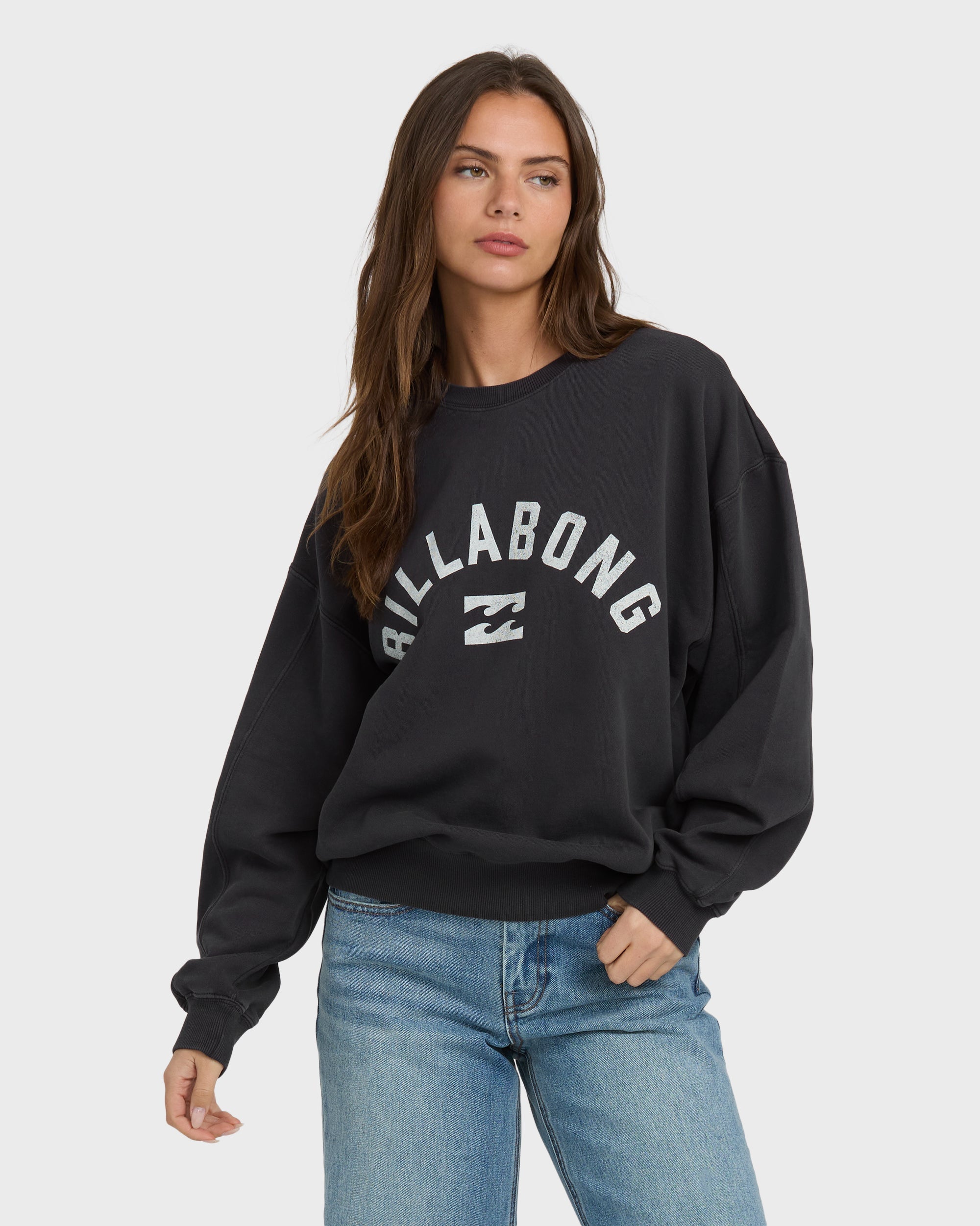 Billabong Mono Aloha Kendal Crewneck Sweatshirt - Black Sands
