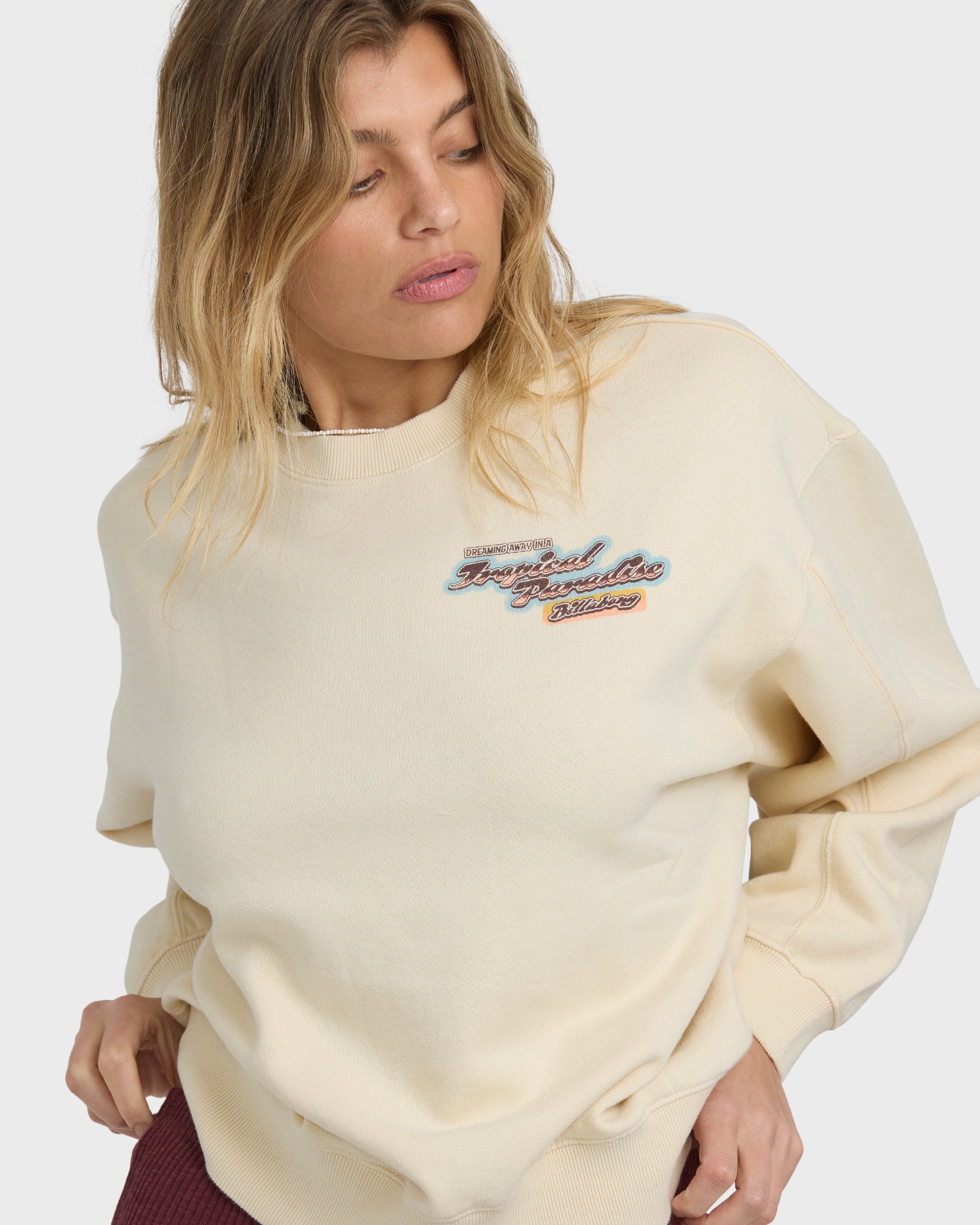 Billabong Raise Blaze Kendal Crewneck Sweatshirt - Whitecap