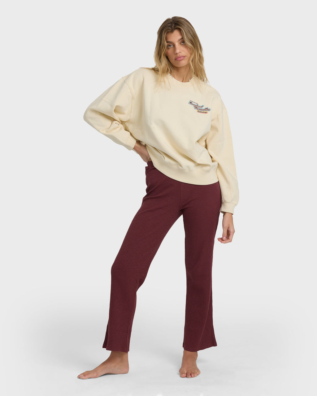 Billabong Raise Blaze Kendal Crewneck Sweatshirt - Whitecap