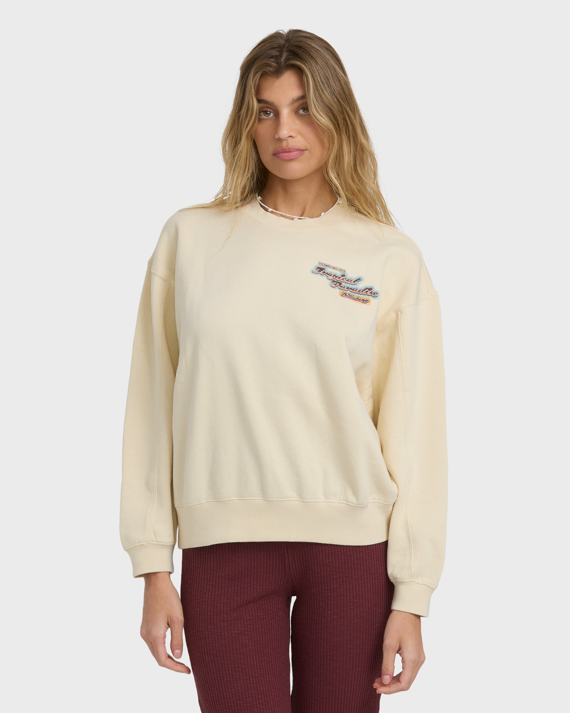 Billabong Raise Blaze Kendal Crewneck Sweatshirt - Whitecap