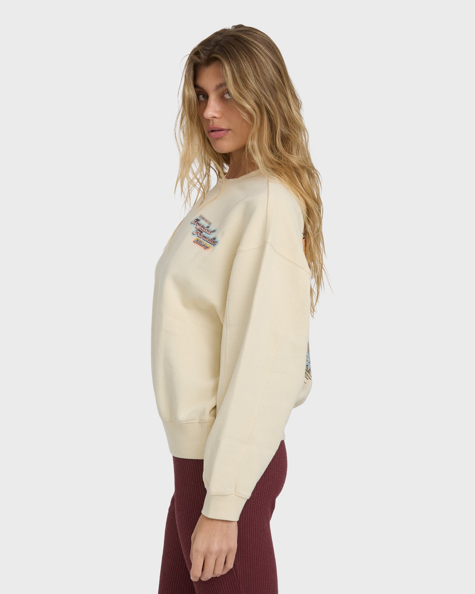 Billabong Raise Blaze Kendal Crewneck Sweatshirt - Whitecap