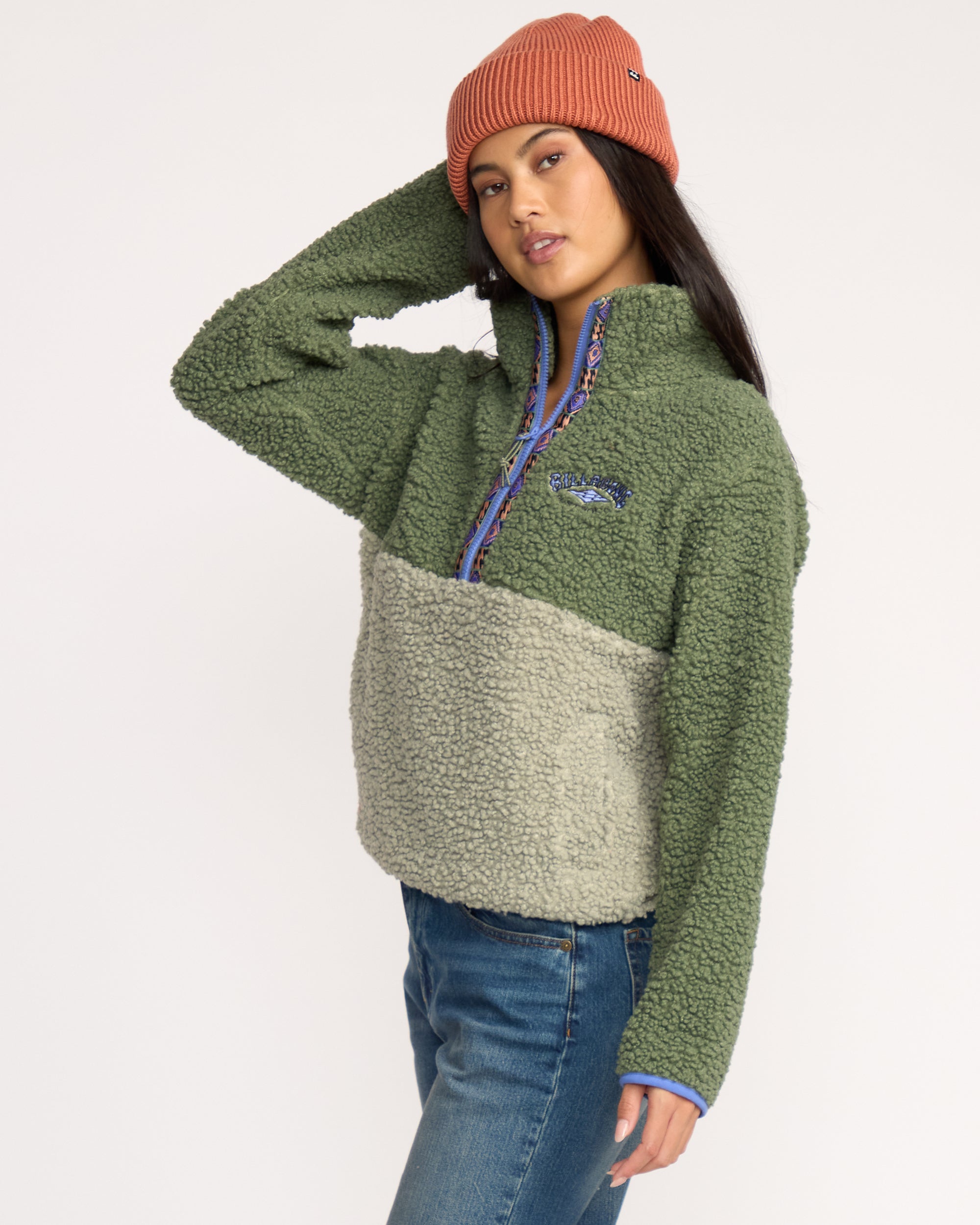 Billabong A/Div Horizon Mock Neck Half Zip Sweatshirt - Treehugger