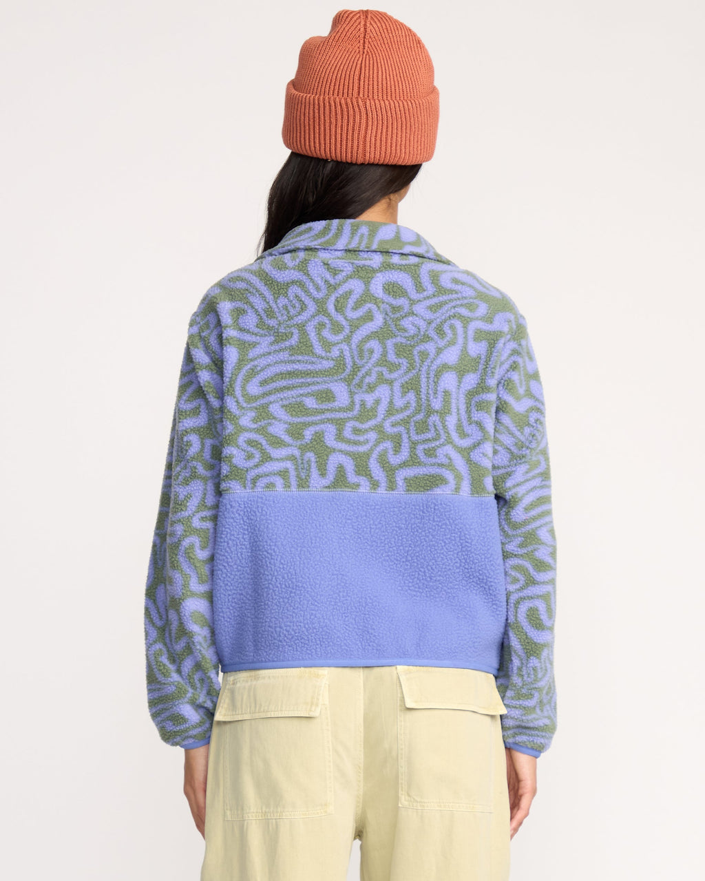 Billabong A/Div Rock Jetty Mock Neck Zip Sherpa Fleece - Iris