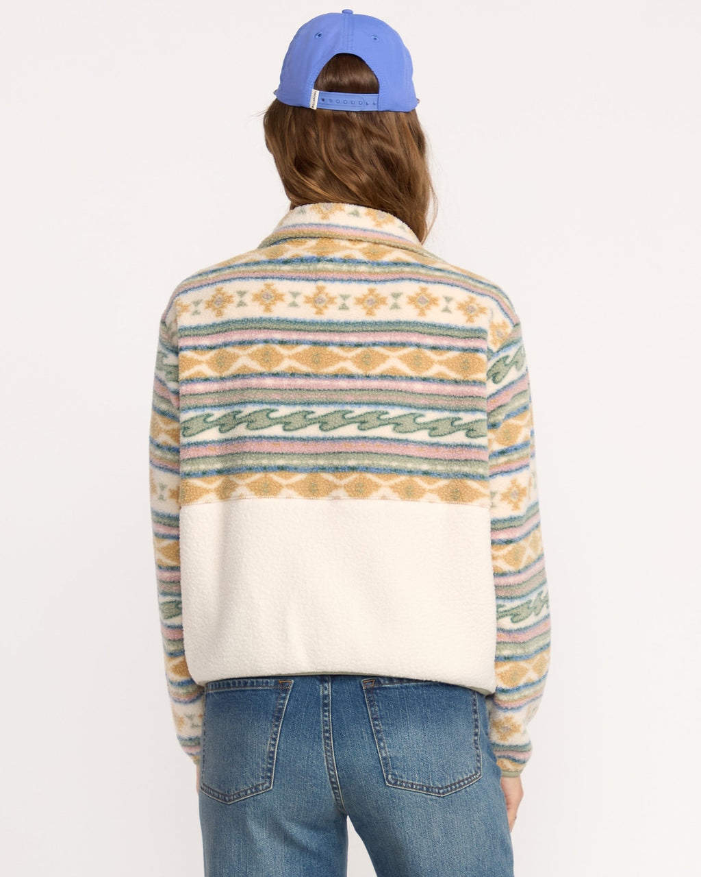 Billabong A/Div Rock Jetty Mock Neck Zip Sherpa Fleece - Whitecap