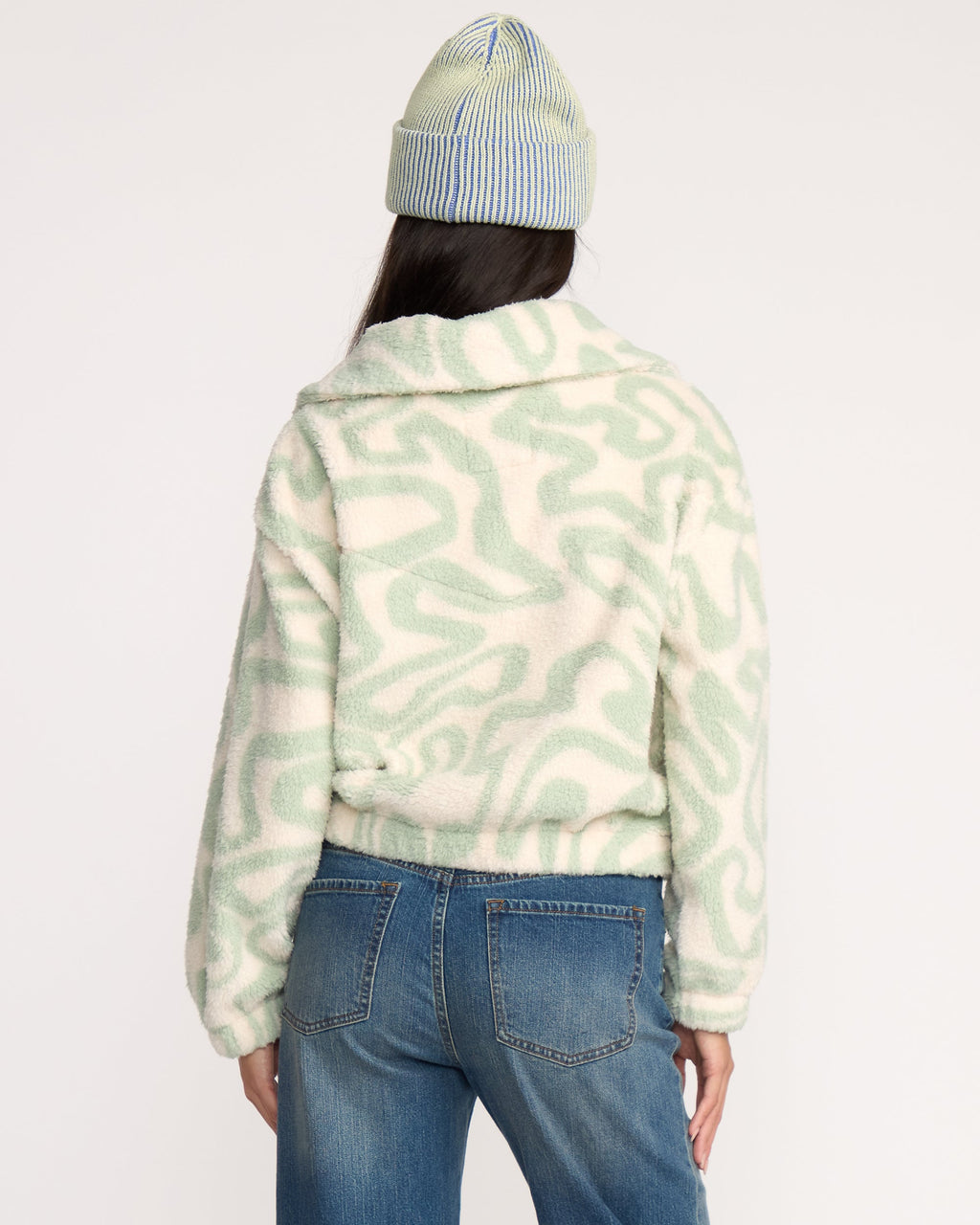 Billabong A/Div Barra Half Zip Sherpa Fleece - Green Haze