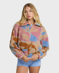 Billabong A/Div Barra Half Zip Sherpa Fleece - Oatmeal