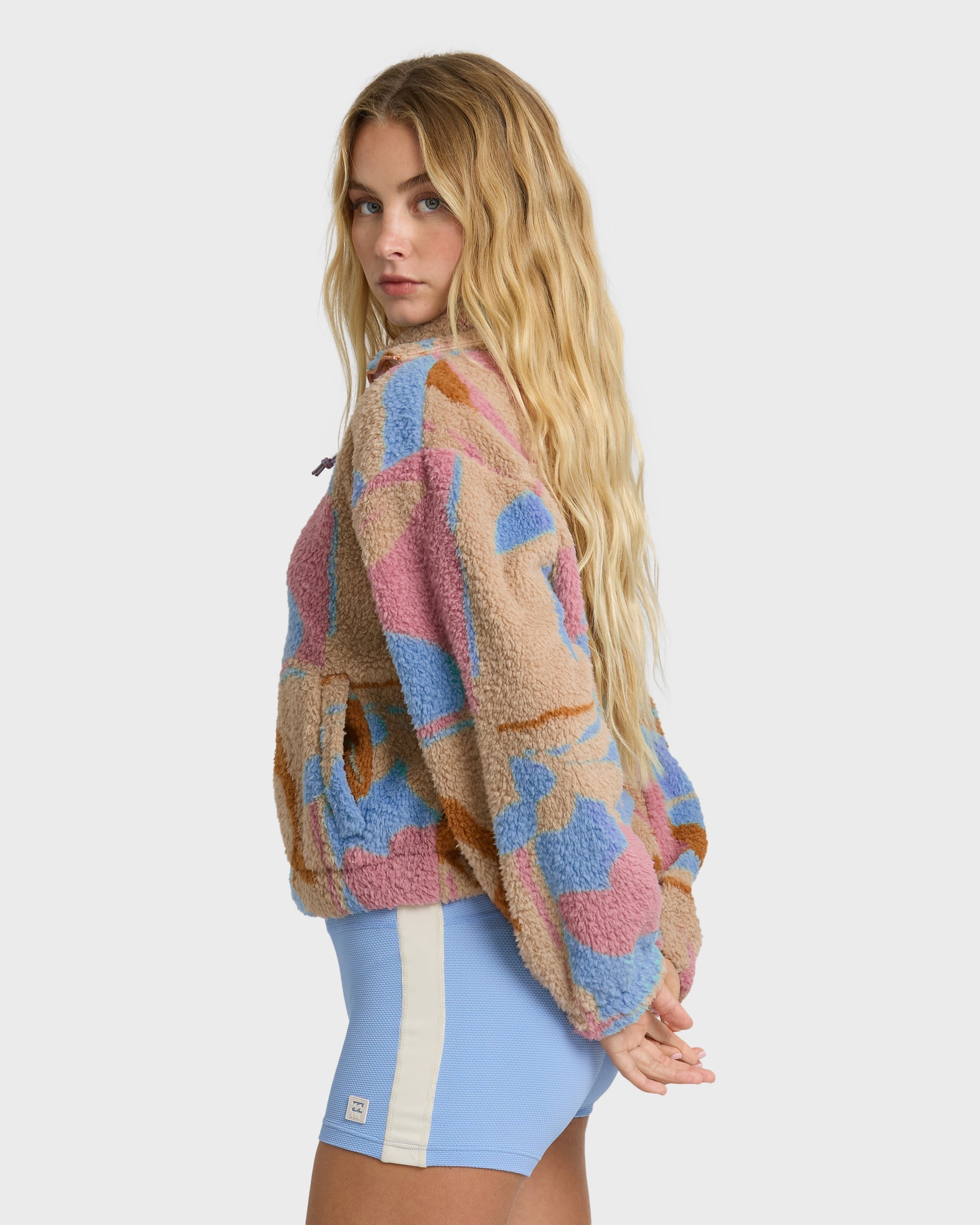 Billabong A/Div Barra Half Zip Sherpa Fleece - Oatmeal