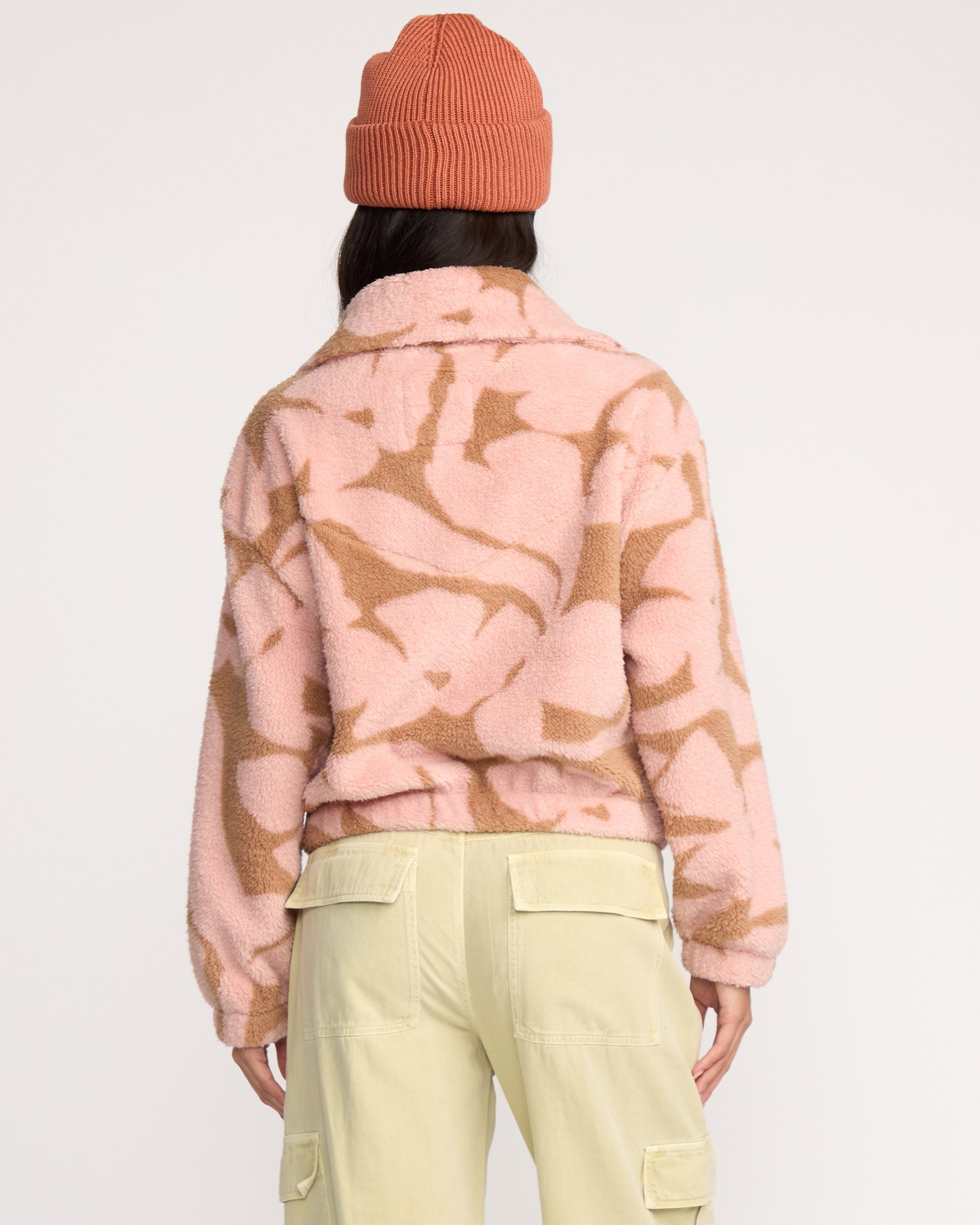 Billabong A/Div Barra Half Zip Sherpa Fleece - Rose Brown