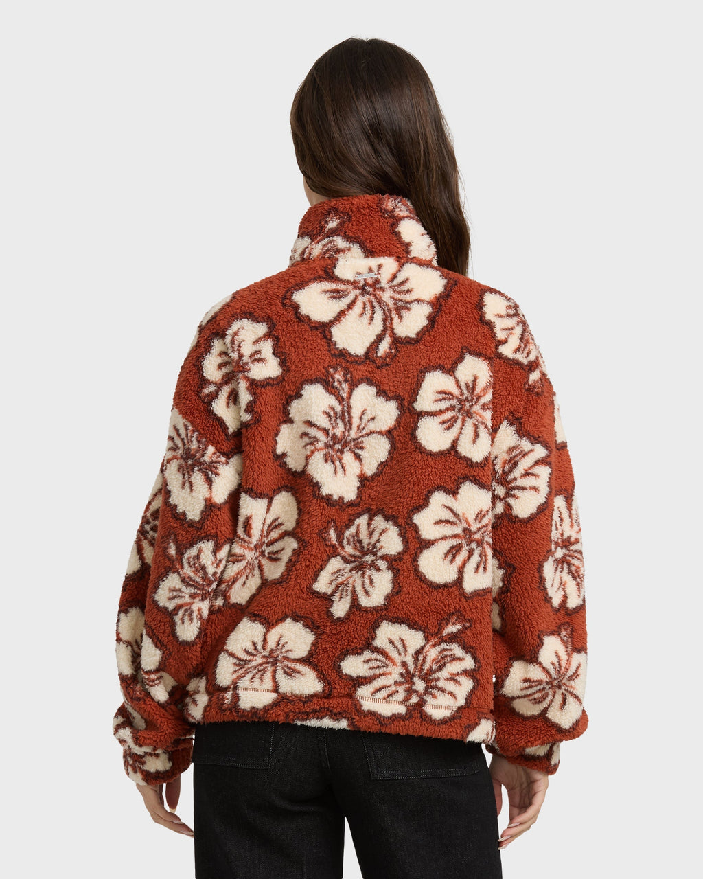 Billabong All The Time Sherpa Half Zip Sweatshirt - Sedona