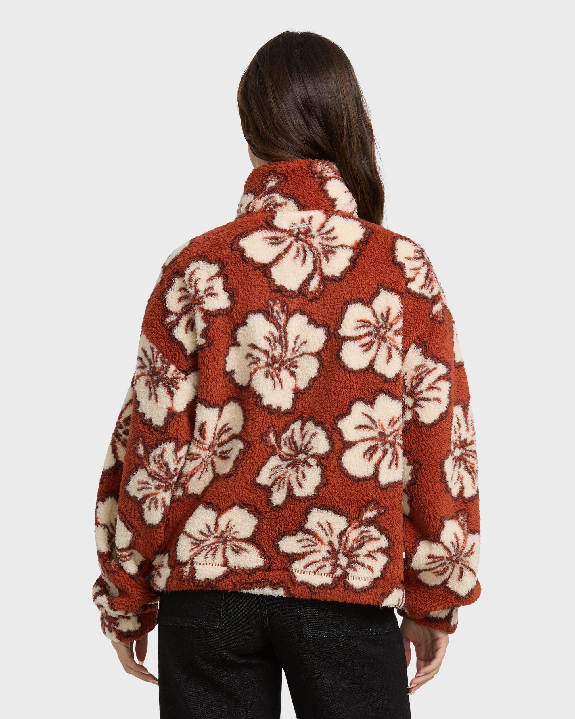 Billabong All The Time Sherpa Half Zip Sweatshirt - Sedona