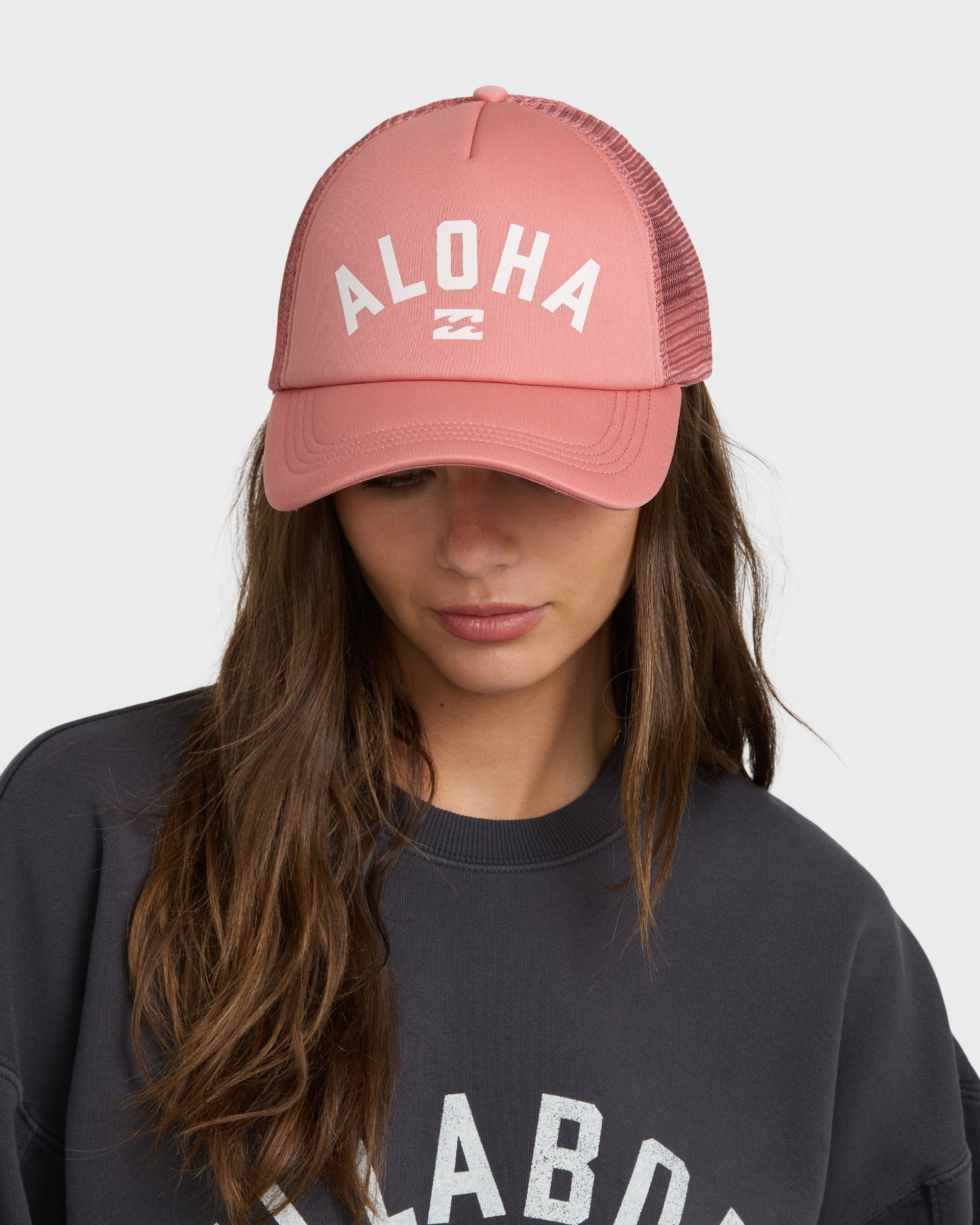 Billabong Across Waves Trucker Hat - Dark Coral