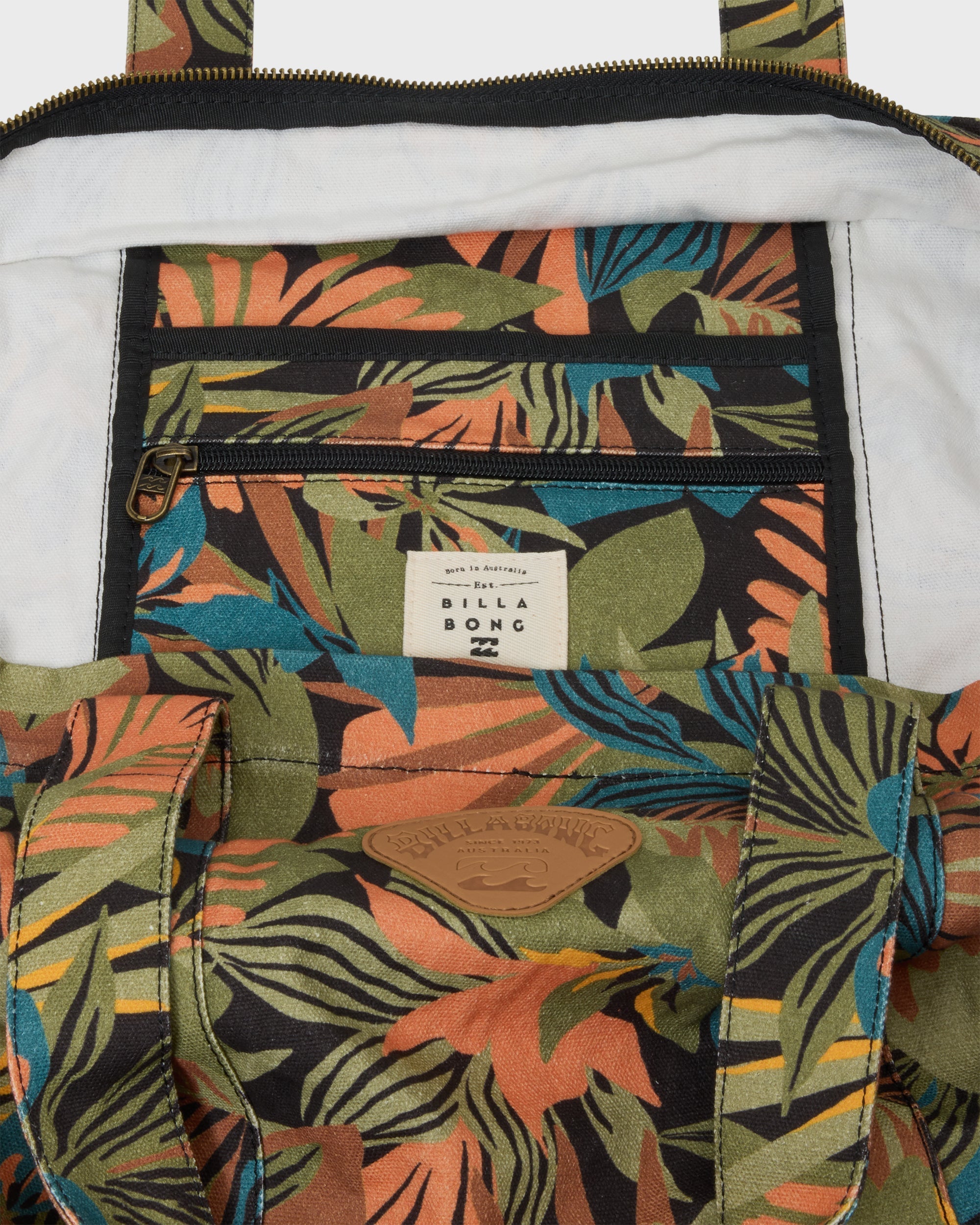 Billabong Poppins Playa Zip Top Tote - Black Multi