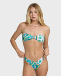 Billabong Salty Waves Twist Bandeau  Bikini Top - Climbing Ivy