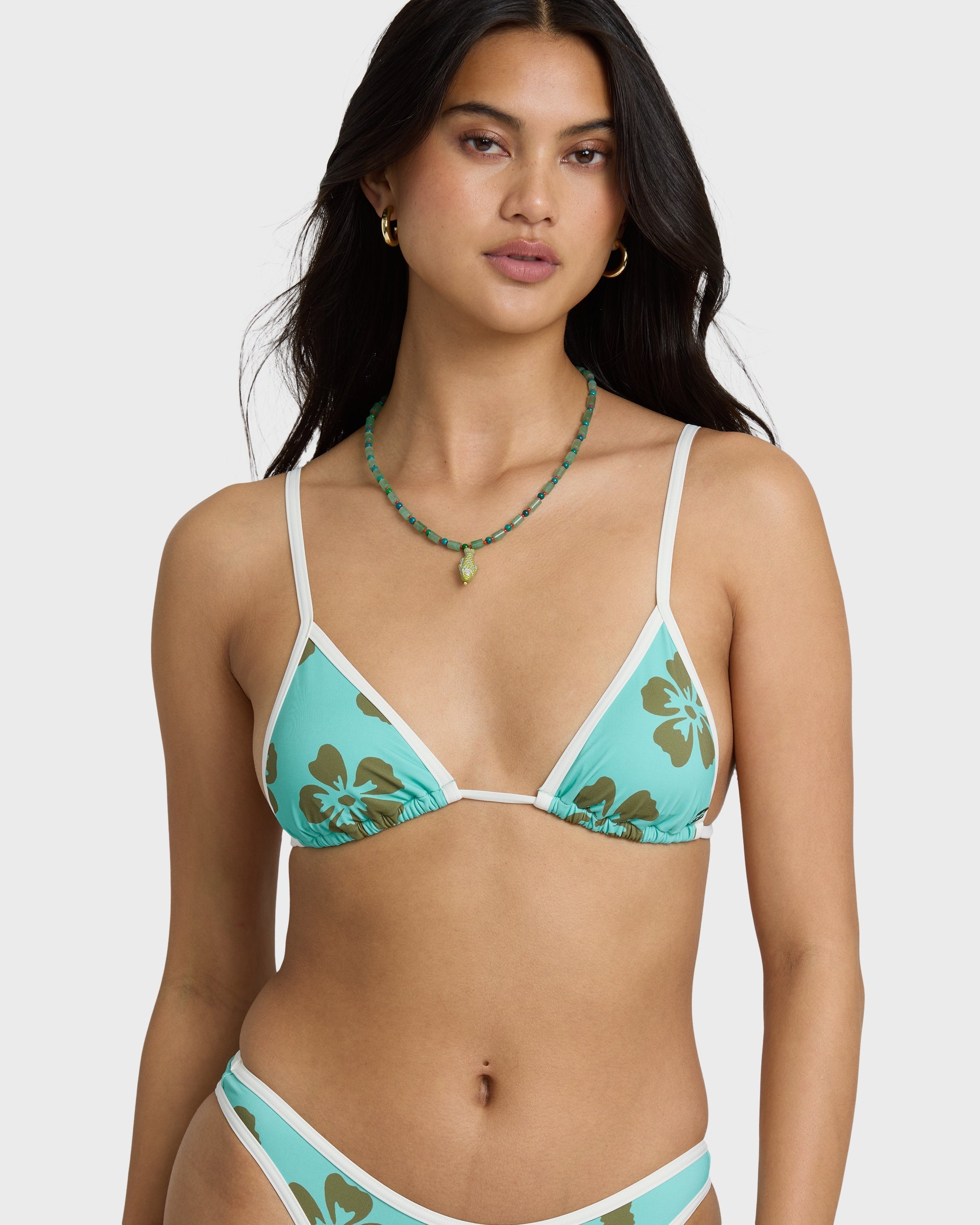 Billabong Last Summer Mini Slide Triangle Bikini Top - Ocean Spray