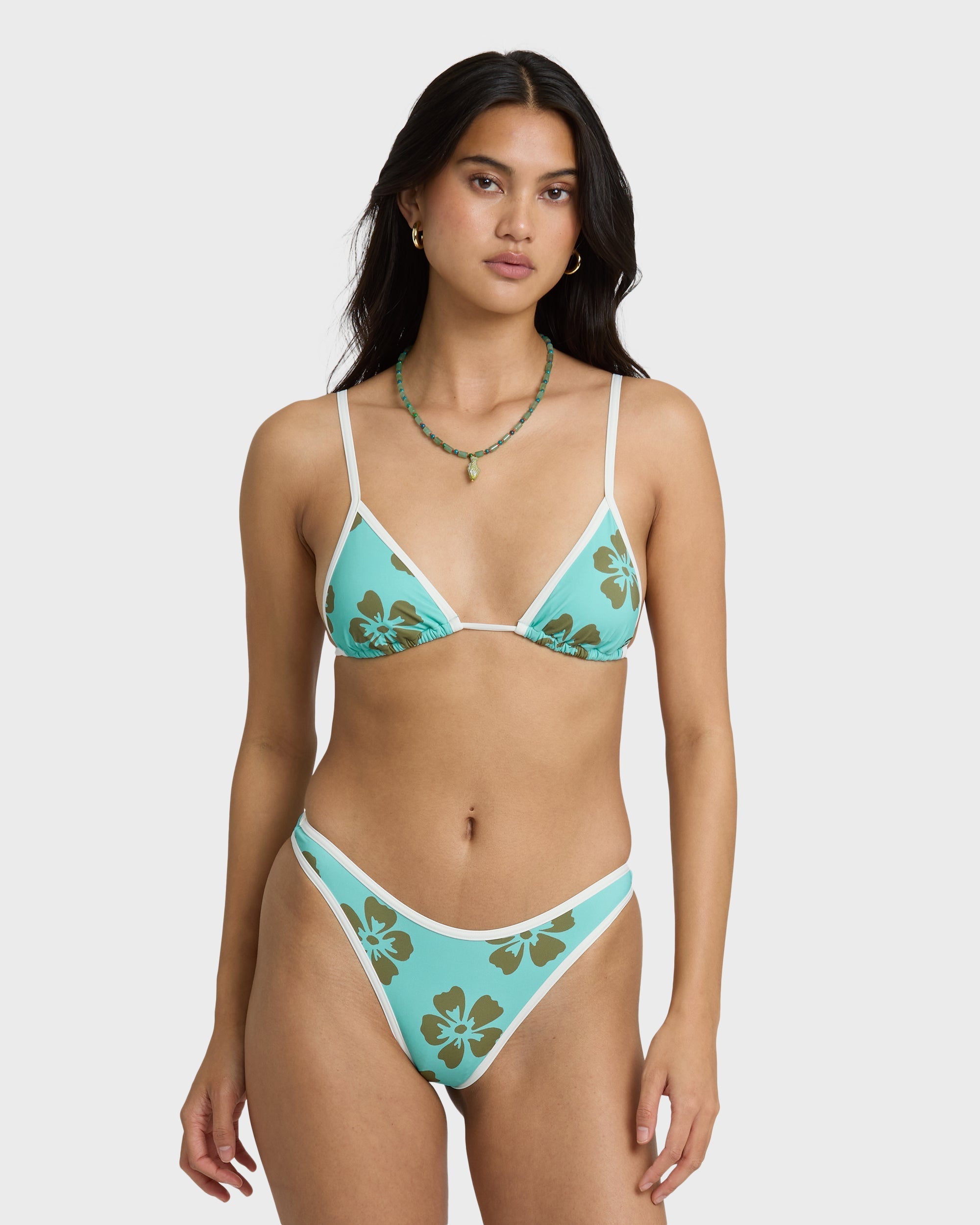 Billabong Last Summer Mini Slide Triangle Bikini Top - Ocean Spray