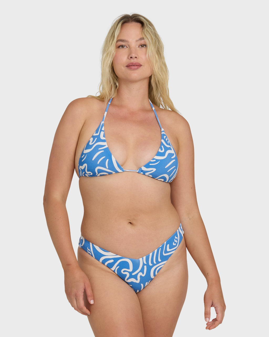 Billabong Le Love Multi Triangle Bikini Top - True Blue
