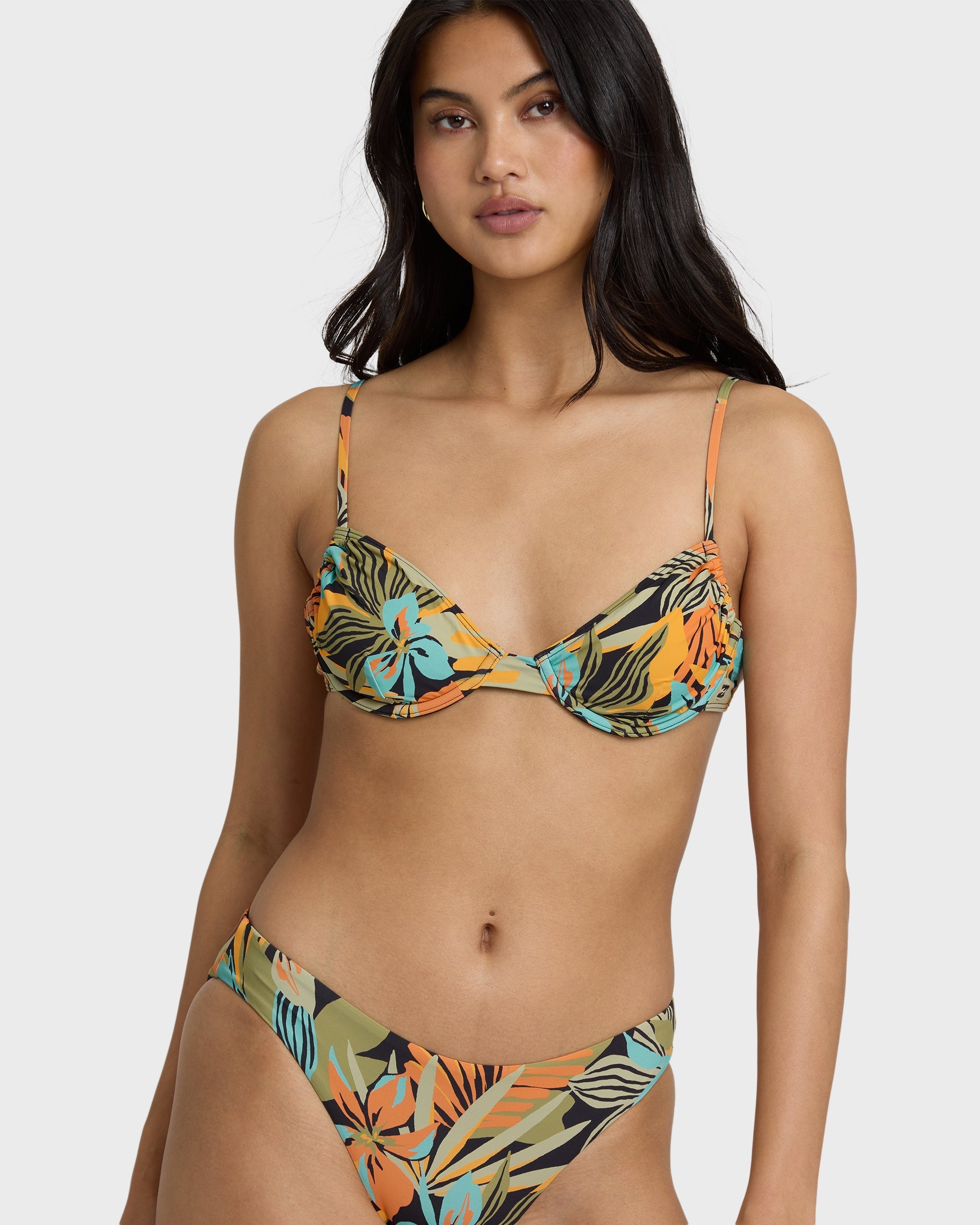 Billabong Des Tropiques Talia Underwire Bikini Top - Black Multi