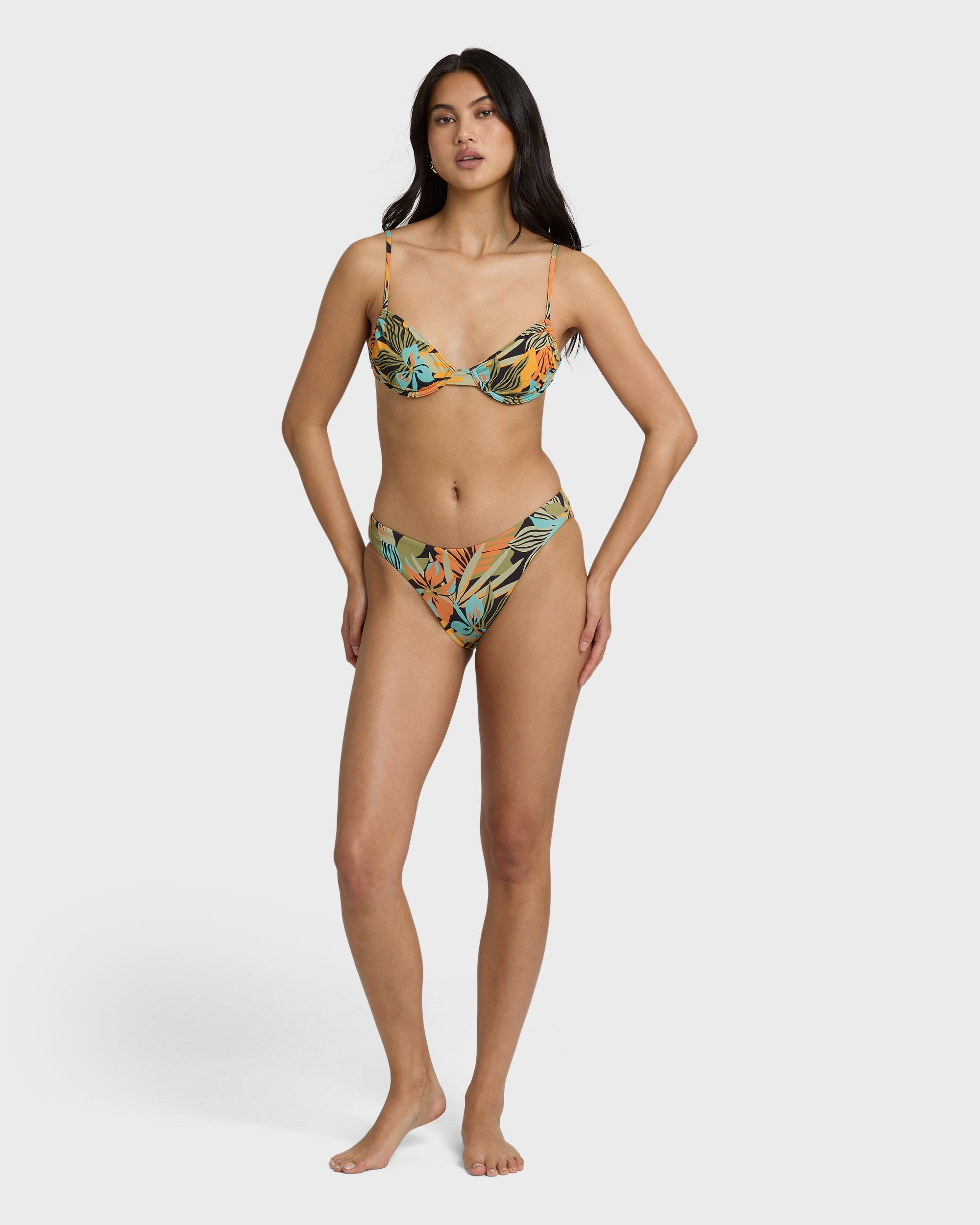 Billabong Des Tropiques Talia Underwire Bikini Top - Black Multi
