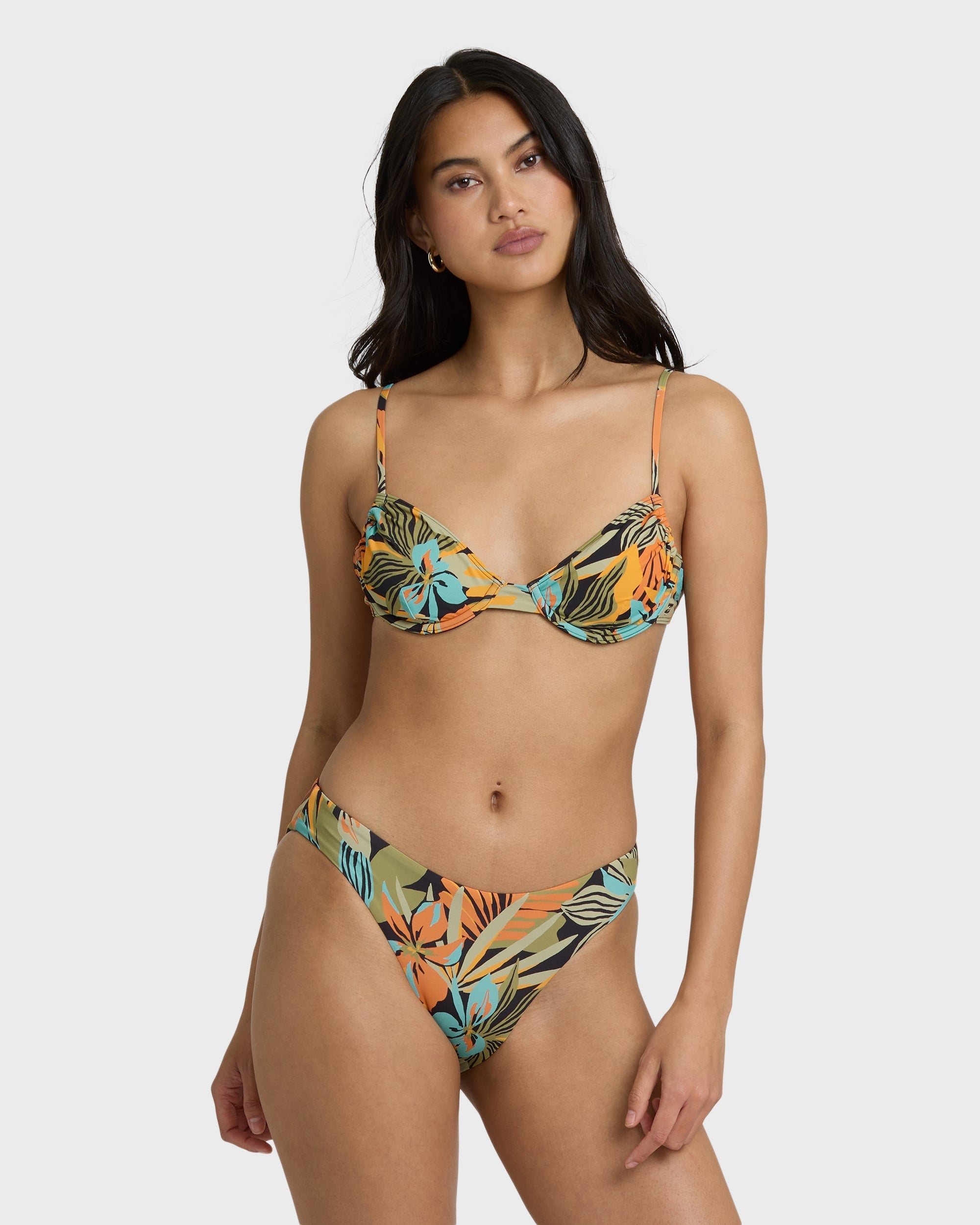 Billabong Des Tropiques Talia Underwire Bikini Top - Black Multi