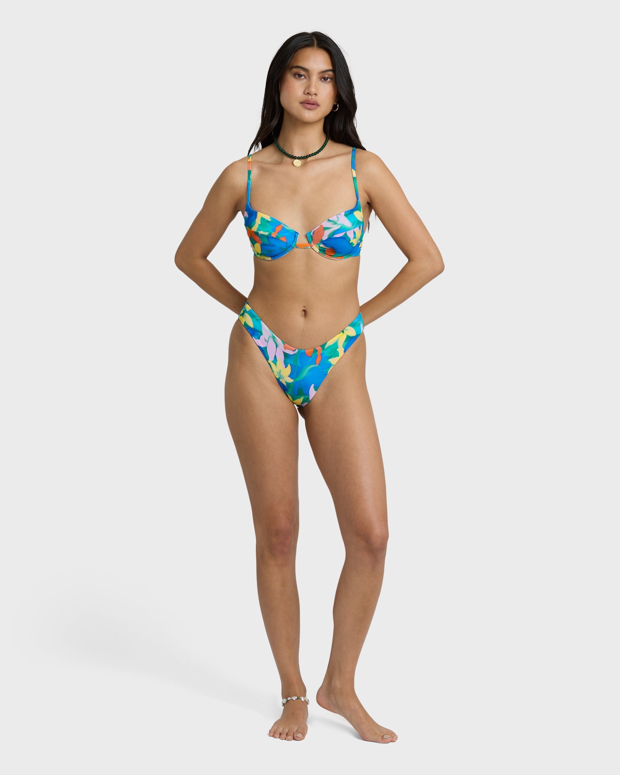 Billabong Agua Flores Leah Underwire Bikini Top - Blue Multi