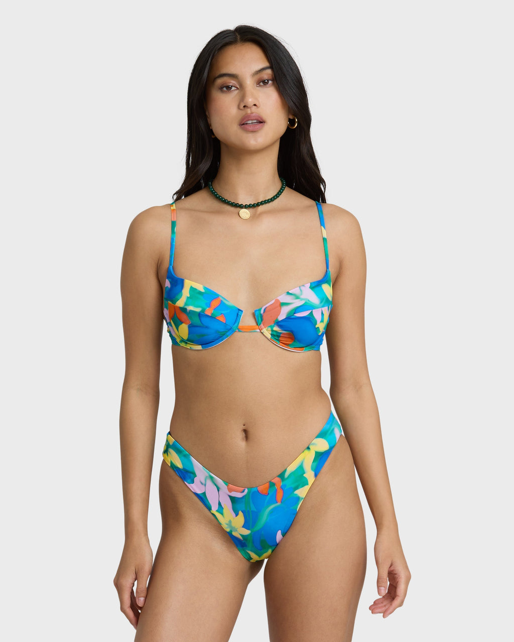 Billabong Agua Flores Leah Underwire Bikini Top - Blue Multi