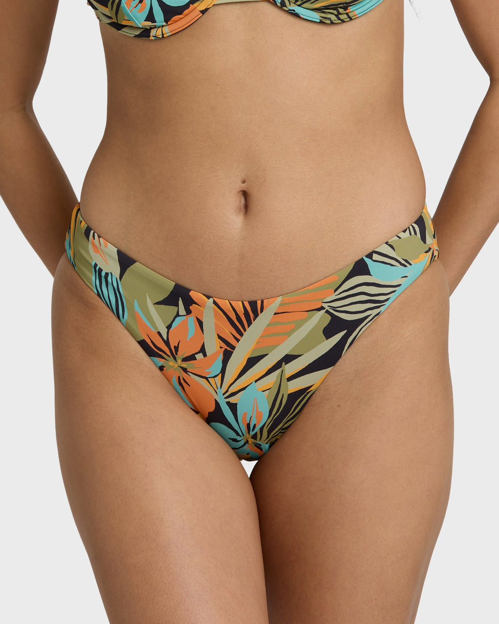 Billabong Des Tropiques Lowrider Full Bikini Bottom - Black Multi