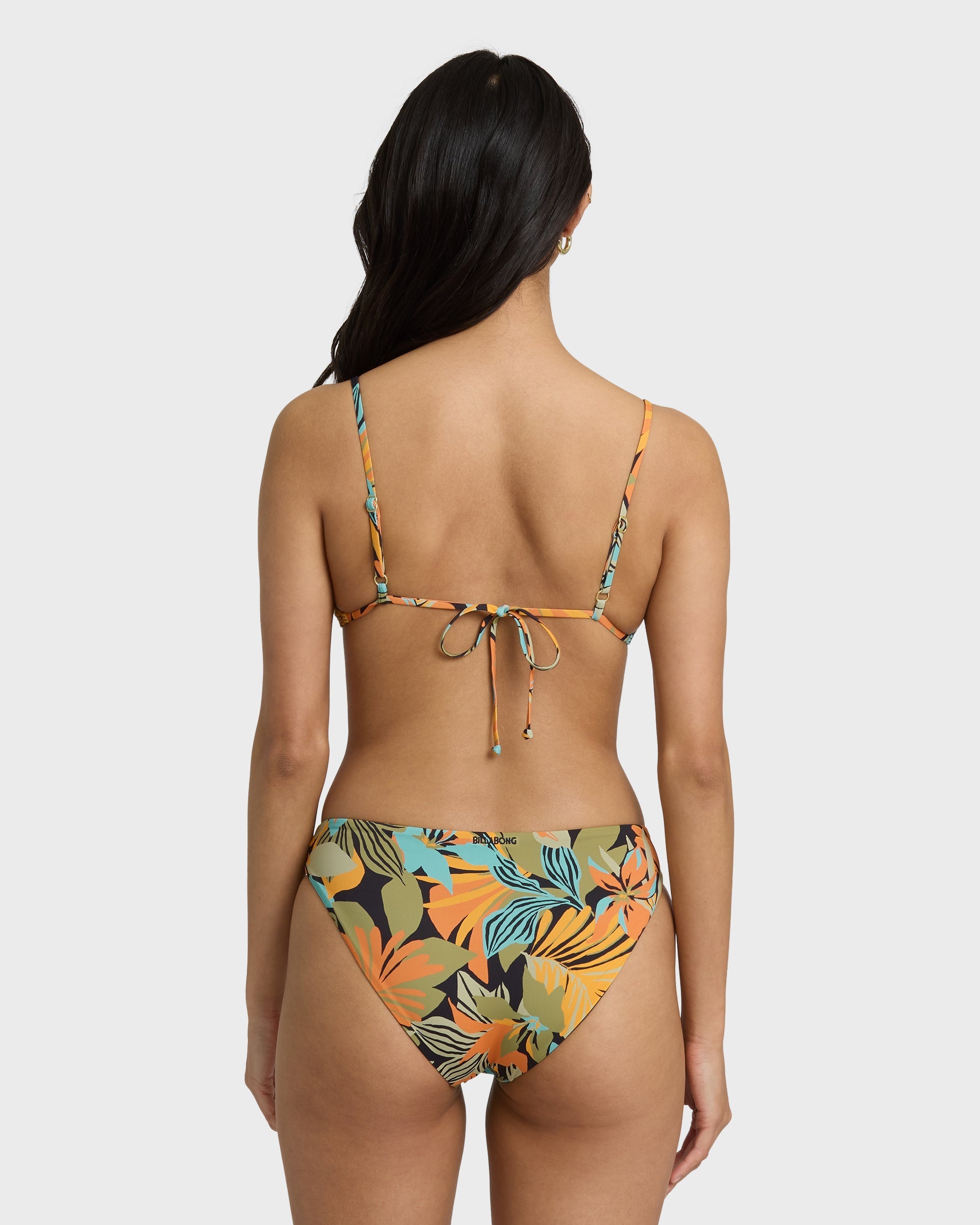 Billabong Des Tropiques Lowrider Full Bikini Bottom - Black Multi