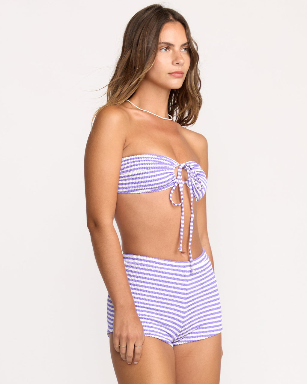 Billabong Josie Summer Hi Yd Boyshort Bikini Bottom - Purple Punch