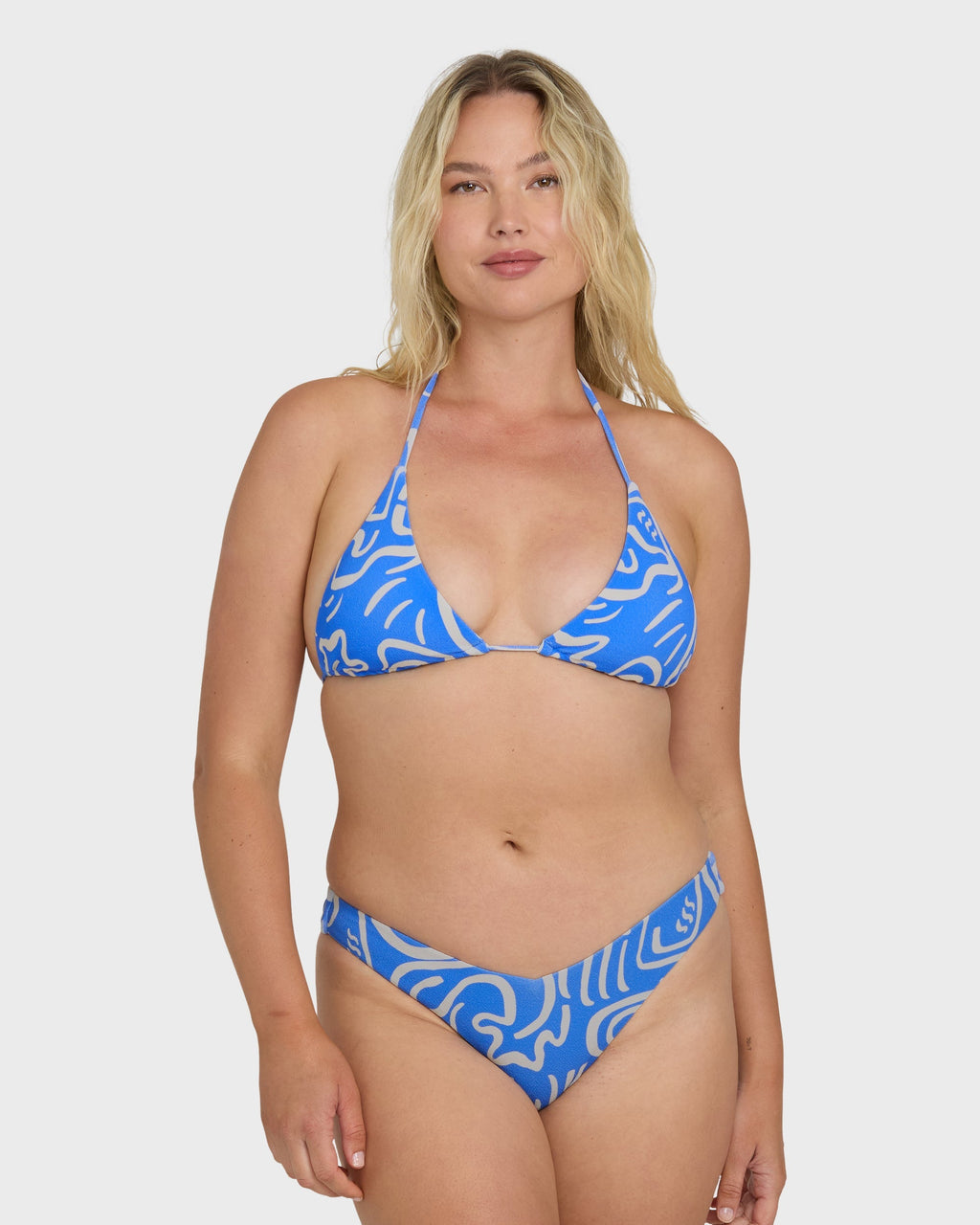 Billabong Le Love V Hike Skimpy Bikini Bottom - True Blue