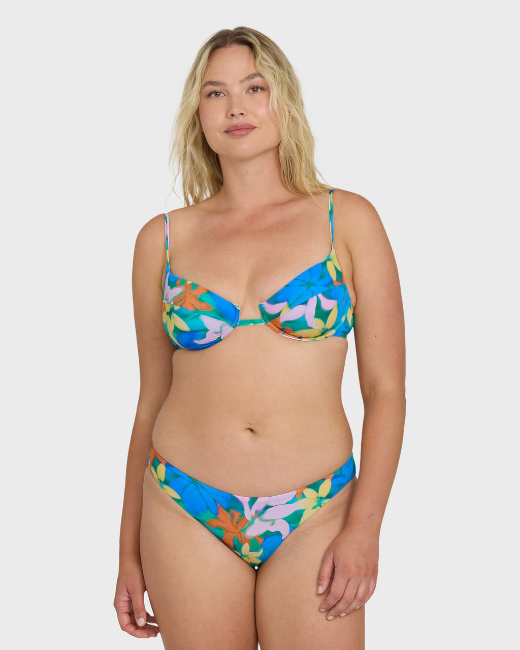 Billabong Agua Flores Bondi Medium Bikini Bottom - Blue Multi