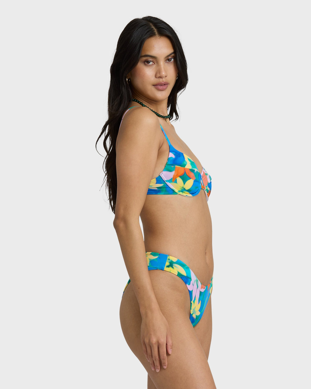 Billabong Agua Flores Bondi Medium Bikini Bottom - Blue Multi
